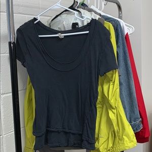 NEVER WORN Free People scoop neck tee.